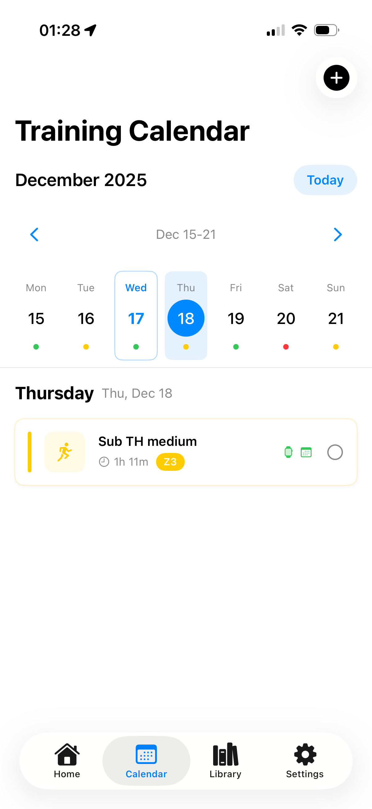 Weekpace calendar page